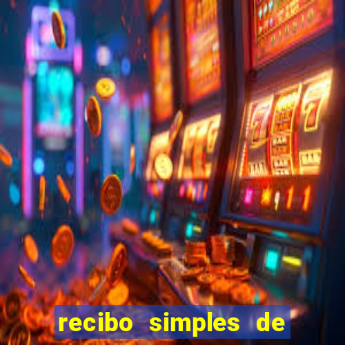 recibo simples de pagamento word